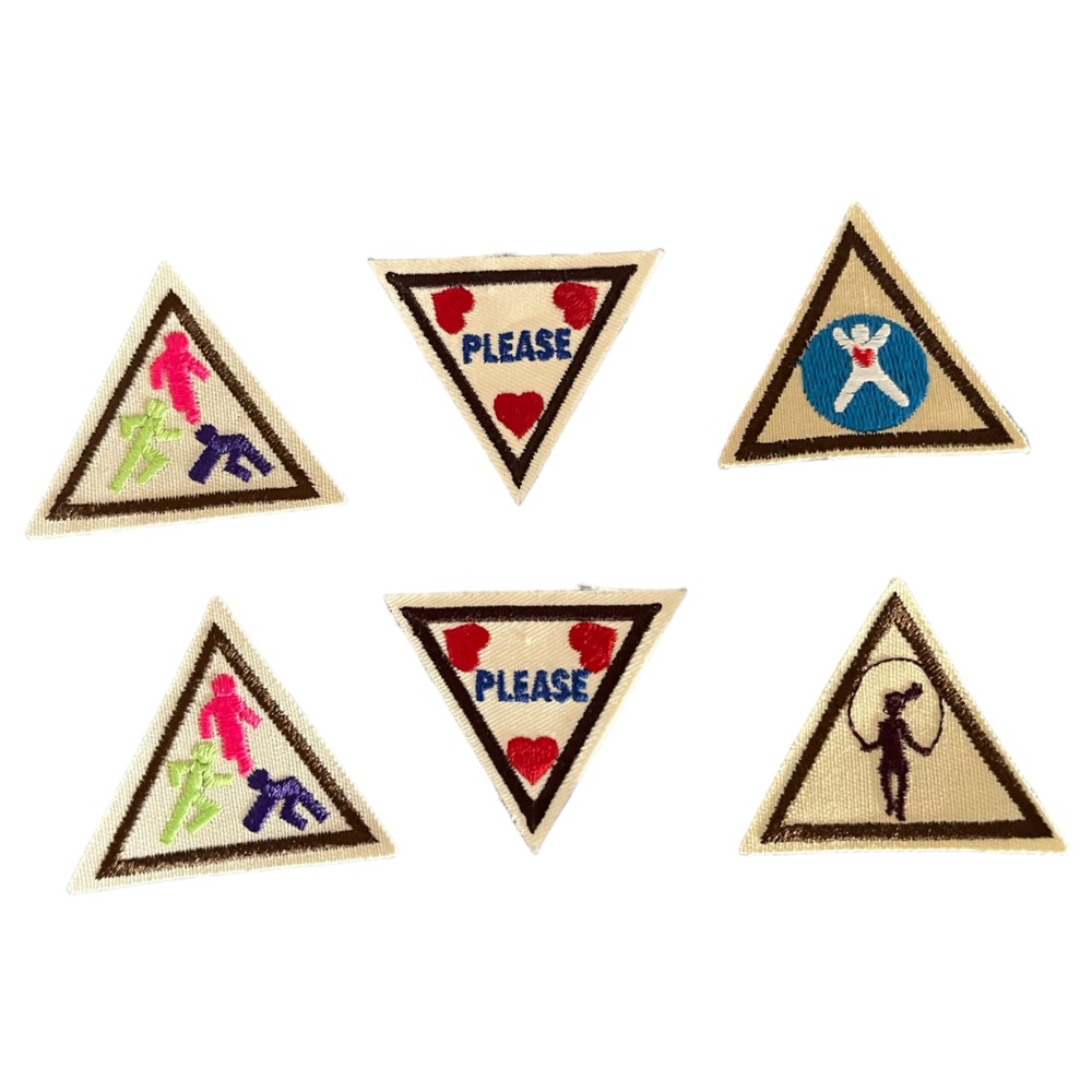 Girl Scouts of America ~ Bundle of 6 Small Iron On Patches